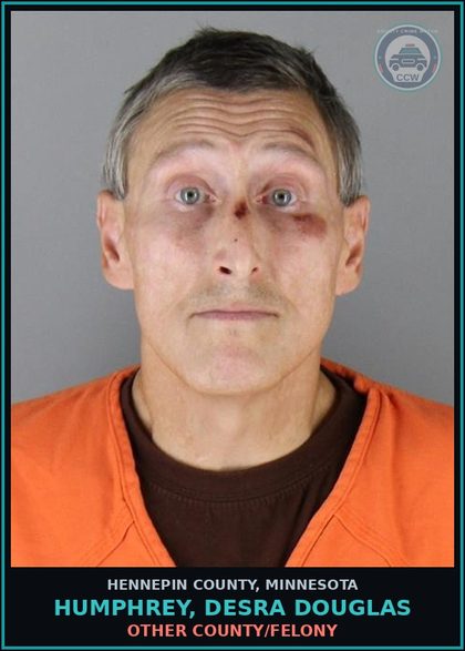 CCW arrest card for HUMPHREY, DESRA DOUGLAS in Hennepin County: DEPARTMENT OF CORRECTIONS