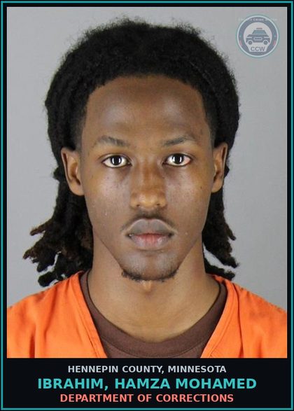CCW arrest card for IBRAHIM, HAMZA MOHAMED in Hennepin County: DEPARTMENT OF CORRECTIONS