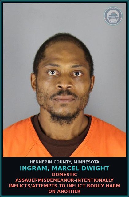 CCW arrest card for INGRAM, MARCEL DWIGHT in Hennepin County: DAMAGE TO PROPERTY - 1ST DEGREE - VALUE REDUCED OVER $1000