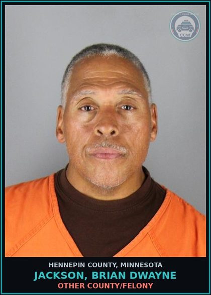 CCW arrest card for JACKSON, BRIAN DWAYNE in Hennepin County: OTHER COUNTY/FELONY