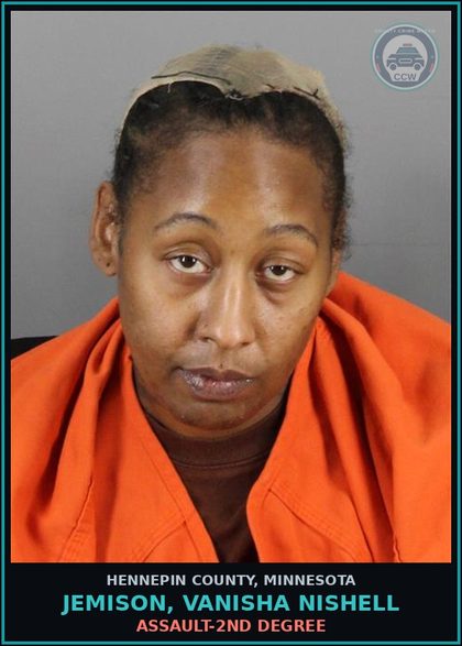 CCW arrest card for JEMISON, VANISHA NISHELL in Hennepin County: ASSAULT-2ND DEGREE