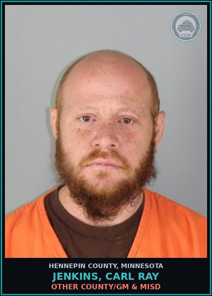 CCW arrest card for JENKINS, CARL RAY in Hennepin County: OTHER COUNTY/GM & MISD