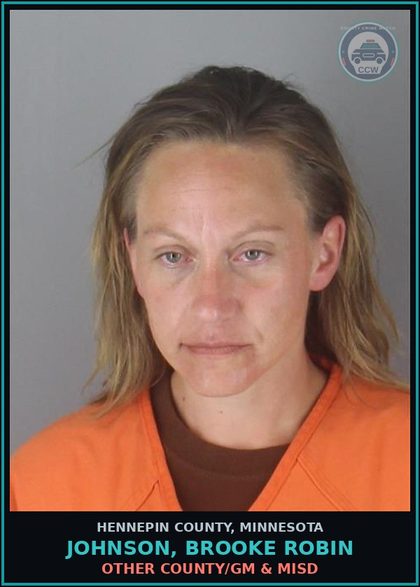 CCW arrest card for JOHNSON, BROOKE ROBIN in Hennepin County: OTHER COUNTY/GM & MISD