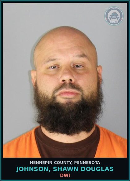 CCW arrest card for JOHNSON, SHAWN DOUGLAS in Hennepin County: DWI