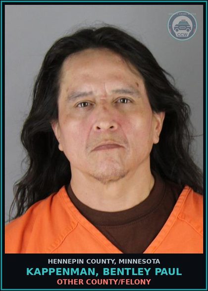 CCW arrest card for KAPPENMAN, BENTLEY PAUL in Hennepin County: GIVE COURT OFFICIAL FALSE NAME/DOB-M