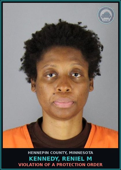 CCW arrest card for KENNEDY, RENIEL M in Hennepin County: VIOLATION OF A PROTECTION ORDER