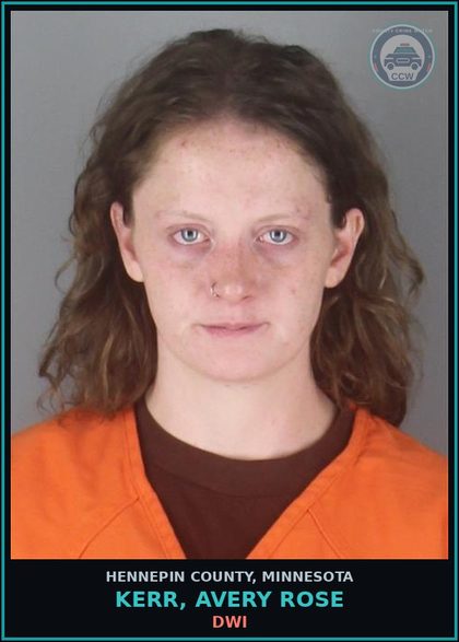 CCW arrest card for KERR, AVERY ROSE in Hennepin County: DWI