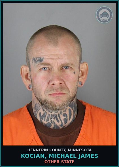 CCW arrest card for KOCIAN, MICHAEL JAMES in Hennepin County: OTHER STATE