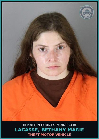 CCW arrest card for LACASSE, BETHANY MARIE in Hennepin County: RECEIVING/CONCEALING STOLEN PROPERTY