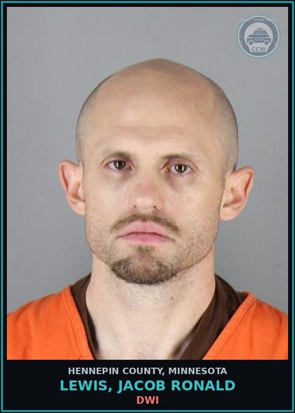 CCW arrest card for LEWIS, JACOB RONALD in Hennepin County: DWI