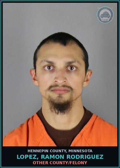 CCW arrest card for LOPEZ, RAMON RODRIGUEZ in Hennepin County: OTHER COUNTY/FELONY