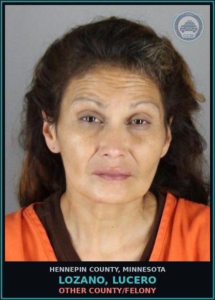 CCW arrest card for LOZANO, LUCERO in Hennepin County: CHECK FORGERY