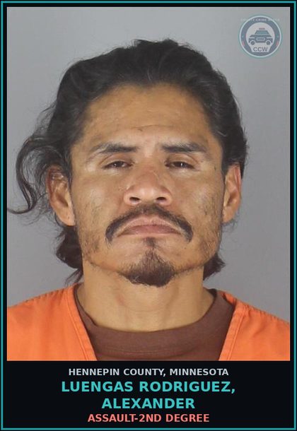 CCW arrest card for LUENGAS RODRIGUEZ, ALEXANDER in Hennepin County: ASSAULT-2ND DEGREE