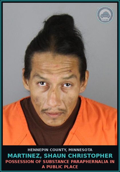 CCW arrest card for MARTINEZ, SHAUN CHRISTOPHER in Hennepin County: TRESPASS-RETURN TO PROPERTY WITHIN ONE YEAR