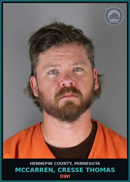CCW arrest card for MCCARREN, CRESSE THOMAS in Hennepin County: DWI