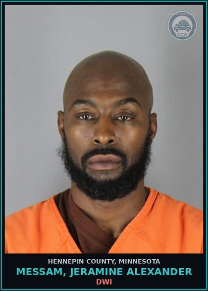 CCW arrest card for MESSAM, JERAMINE ALEXANDER in Hennepin County: DWI
