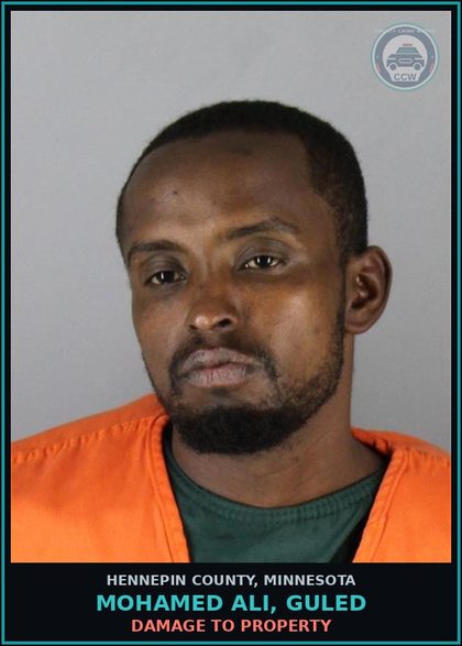 CCW arrest card for MOHAMED ALI, GULED in Hennepin County: DAMAGE TO PROPERTY