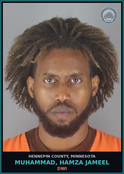 CCW arrest card for MUHAMMAD, HAMZA JAMEEL in Hennepin County: DWI