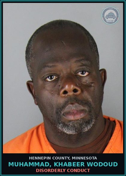 CCW arrest card for MUHAMMAD, KHABEER WODOUD in Hennepin County: DISORDERLY CONDUCT