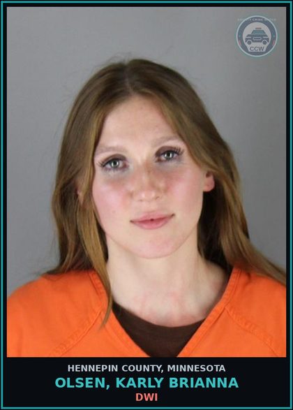 CCW arrest card for OLSEN, KARLY BRIANNA in Hennepin County: DWI
