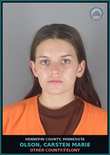 CCW arrest card for OLSON, CARSTEN MARIE in Hennepin County: contr substance/NARCOTICS