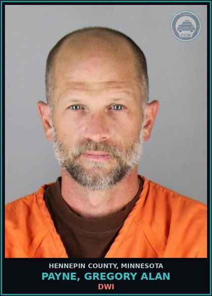 CCW arrest card for PAYNE, GREGORY ALAN in Hennepin County: DWI