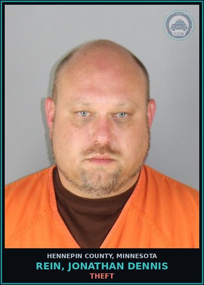 CCW arrest card for REIN, JONATHAN DENNIS in Hennepin County: THEFT
