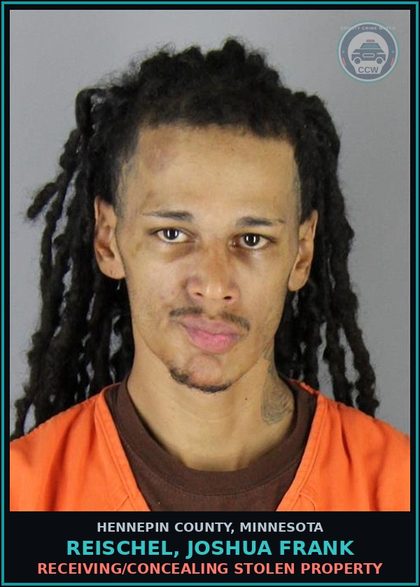 CCW arrest card for REISCHEL, JOSHUA FRANK in Hennepin County: RECEIVING/CONCEALING STOLEN PROPERTY