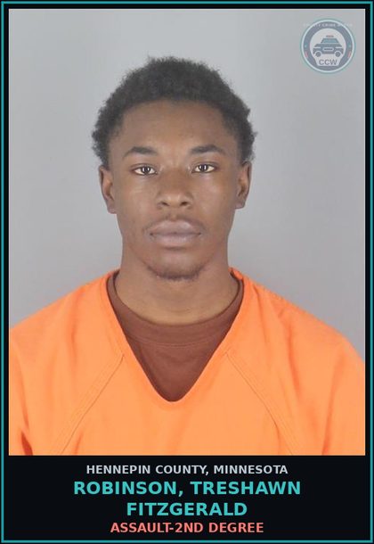 CCW arrest card for ROBINSON, TRESHAWN FITZGERALD in Hennepin County: ASSAULT-2ND DEGREE