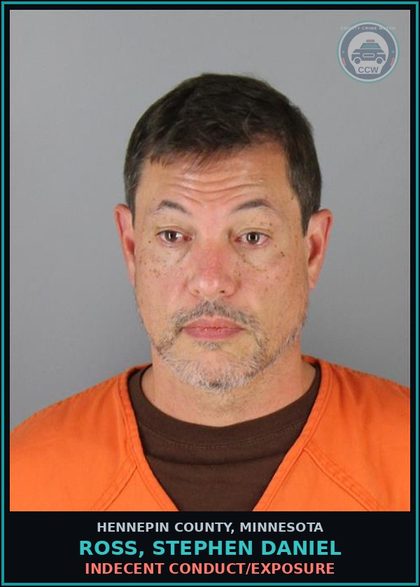 CCW arrest card for ROSS, STEPHEN DANIEL in Hennepin County: INDECENT CONDUCT/EXPOSURE