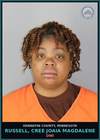 CCW arrest card for RUSSELL, CREE JOAIA MAGDALENE in Hennepin County: DWI
