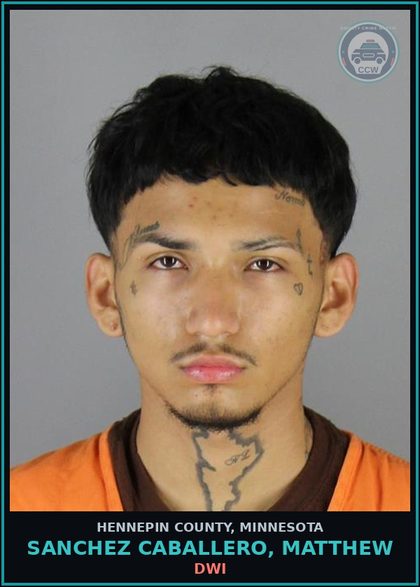 CCW arrest card for SANCHEZ CABALLERO, MATTHEW in Hennepin County: DWI