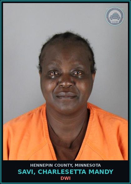 CCW arrest card for SAVI, CHARLESETTA MANDY in Hennepin County: DWI