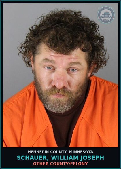 CCW arrest card for SCHAUER, WILLIAM JOSEPH in Hennepin County: OTHER COUNTY/FELONY