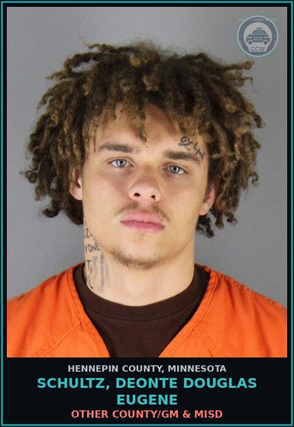 CCW arrest card for SCHULTZ, DEONTE DOUGLAS EUGENE in Hennepin County: OTHER COUNTY/GM & MISD