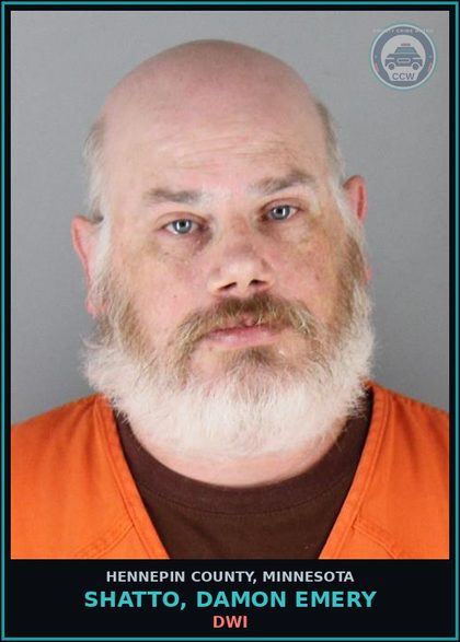 CCW arrest card for SHATTO, DAMON EMERY in Hennepin County: DWI