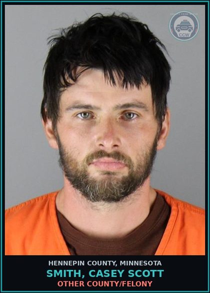 CCW arrest card for SMITH, CASEY SCOTT in Hennepin County: TRAFFIC - DWI - OPERATE MOTOR VEHICLE UNDER INFLUENCE OF contr substance