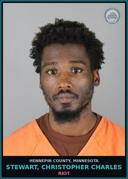 CCW arrest card for STEWART, CHRISTOPHER CHARLES in Hennepin County: RIOT