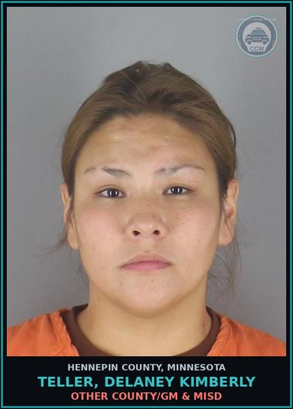 CCW arrest card for TELLER, DELANEY KIMBERLY in Hennepin County: OTHER COUNTY/GM & MISD