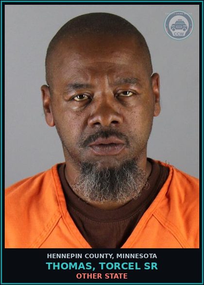 CCW arrest card for THOMAS, TORCEL SR in Hennepin County: OTHER STATE