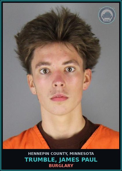 CCW arrest card for TRUMBLE, JAMES PAUL in Hennepin County: BURGLARY