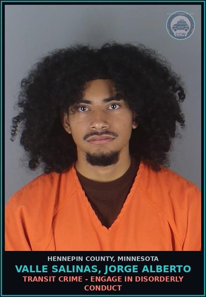 CCW arrest card for VALLE SALINAS, JORGE ALBERTO in Hennepin County: OTHER COUNTY/GM & MISD