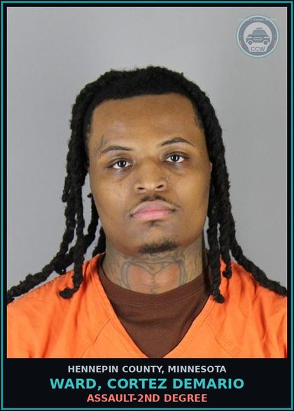 CCW arrest card for WARD, CORTEZ DEMARIO in Hennepin County: ASSAULT-2ND DEGREE