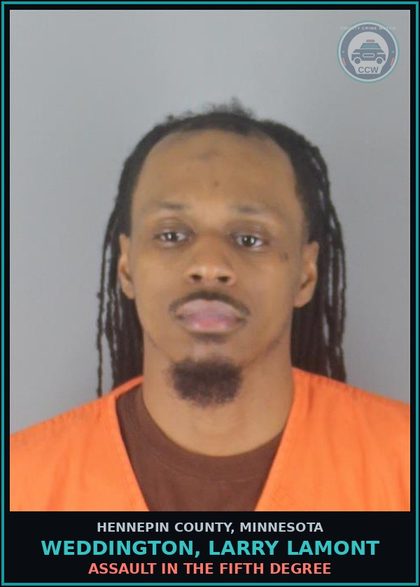 CCW arrest card for WEDDINGTON, LARRY LAMONT in Hennepin County: ASSAULT IN THE FIFTH DEGREE