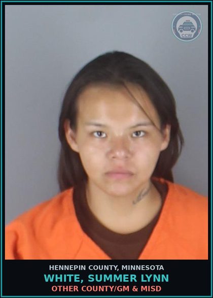 CCW arrest card for WHITE, SUMMER LYNN in Hennepin County: OTHER COUNTY/GM & MISD