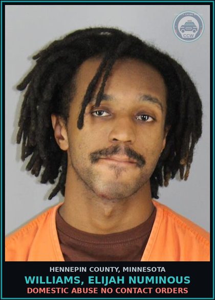 CCW arrest card for WILLIAMS, ELIJAH NUMINOUS in Hennepin County: DOMESTIC ABUSE NO CONTACT ORDERS