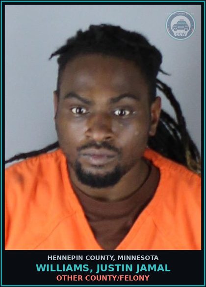 CCW arrest card for WILLIAMS, JUSTIN JAMAL in Hennepin County: DRUGS - 5TH DEG