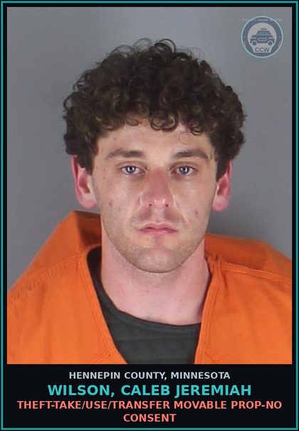 CCW arrest card for WILSON, CALEB JEREMIAH in Hennepin County: OBSTRUCTING LEGAL PROCESS