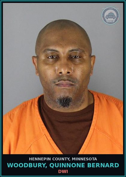 CCW arrest card for WOODBURY, QUINNONE BERNARD in Hennepin County: DWI