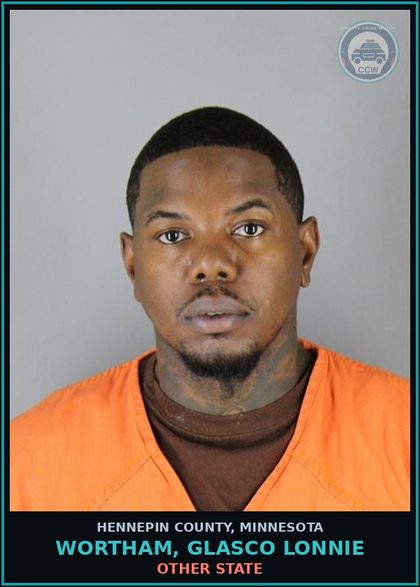 CCW arrest card for WORTHAM, GLASCO LONNIE in Hennepin County: OTHER STATE